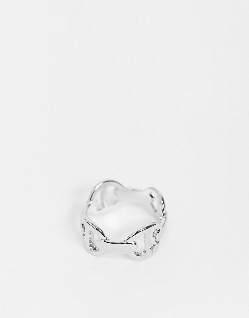 DesignB - Ring met schakels in zilverkleur