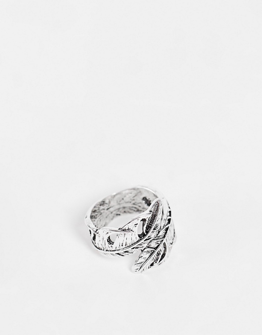 DesignB - Ring met veer rondom in zilver