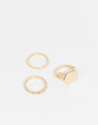 Designb  Multipack goldfarbige Ringe Gold