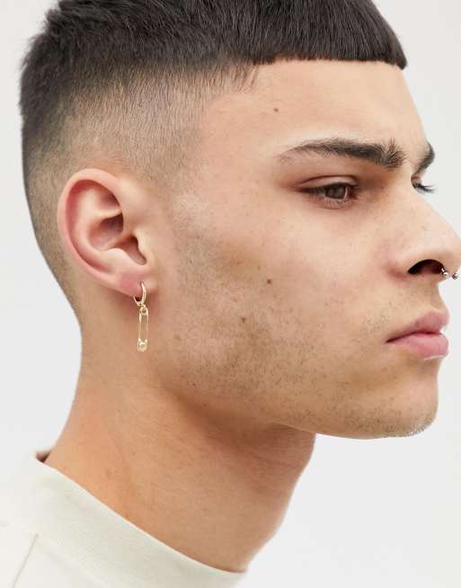 Mens safety 2025 pin earring