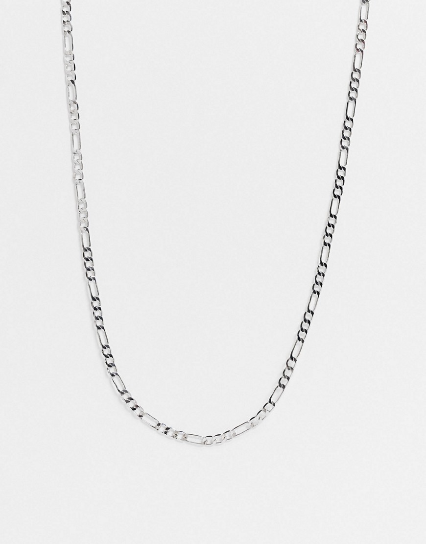 Designb London - Designb – silverfärgat halsband med tunn figarokedja