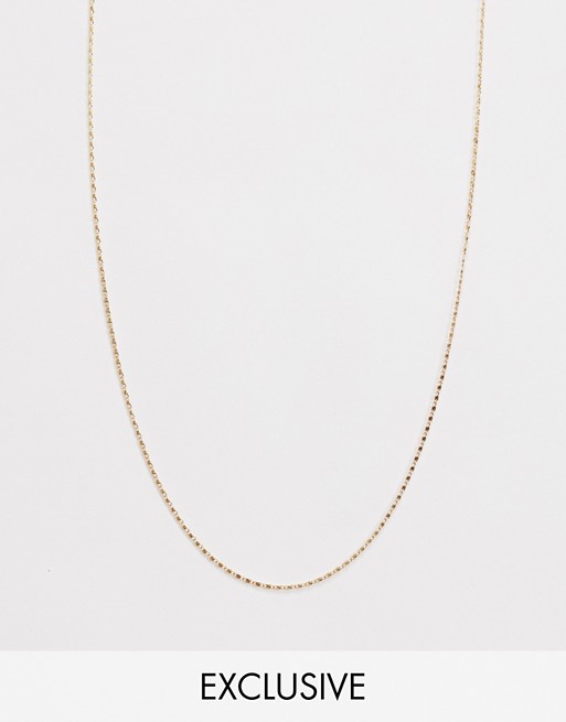 DesignB skinny gold chain necklace exclusive to ASOS