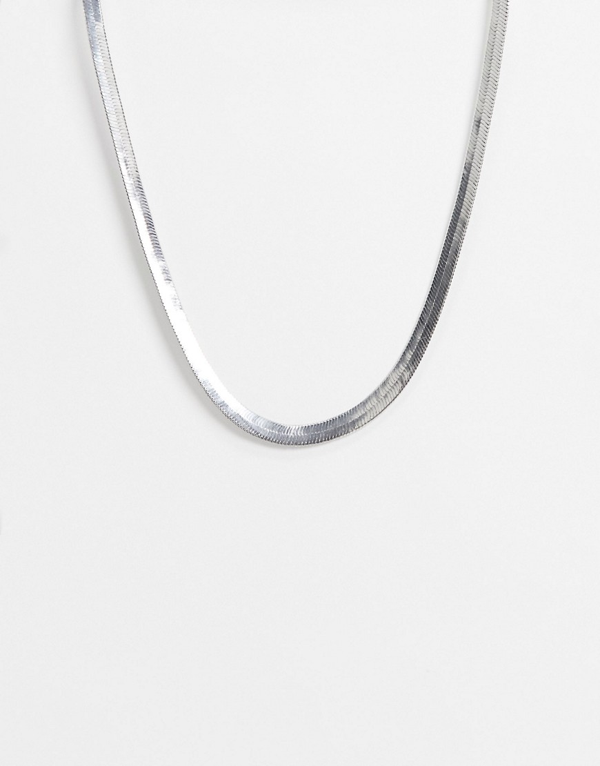 DesignB snake chain necklace in silver
