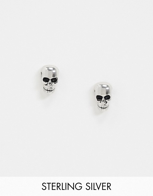 DesignB sterling silver earrings in skull design