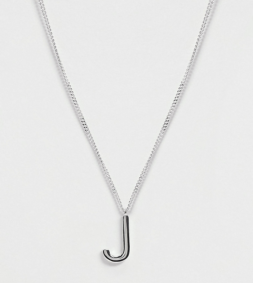 DesignB sterling silver neckchain with J pendant