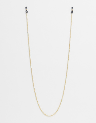 DesignB  Goldene Sonnenbrillen-Kette mit Seildesign Gold