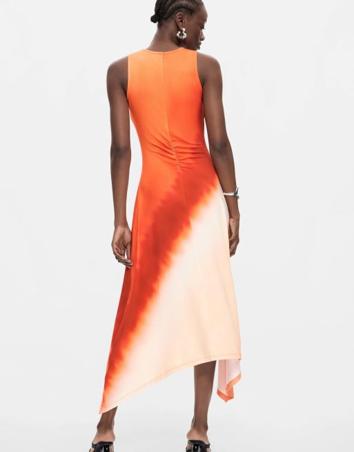 Desigual – Ärmelloses Strickkleid in Koralle, 2 von 4
