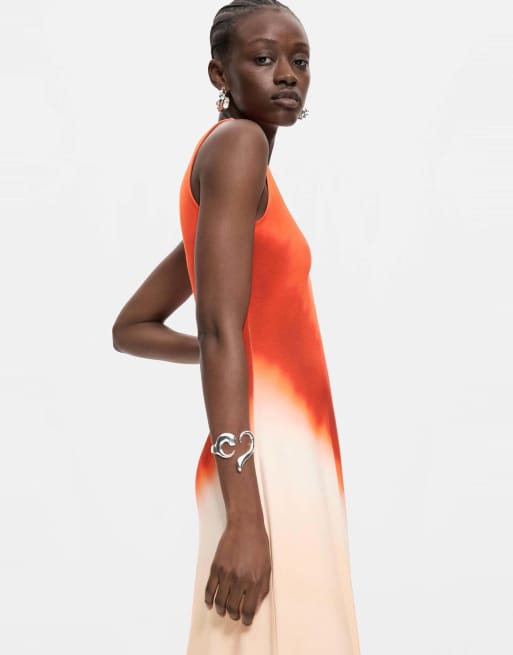 Desigual – Ärmelloses Strickkleid in Koralle, 3 von 4