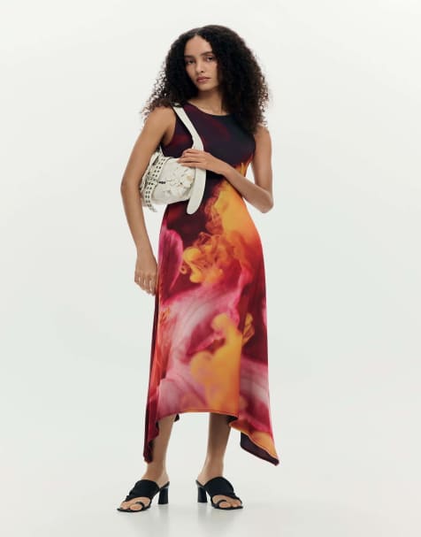 Desigual Asymmetric sleeveless dress in black