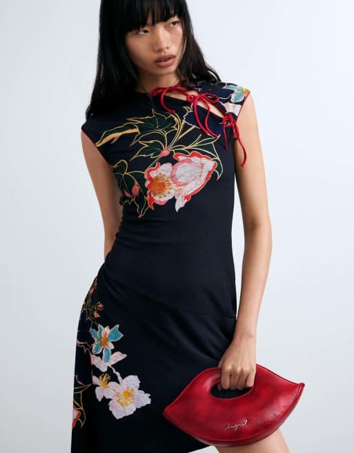 Desigual asymmetrisches Kleid in Schwarz, 4 von 4