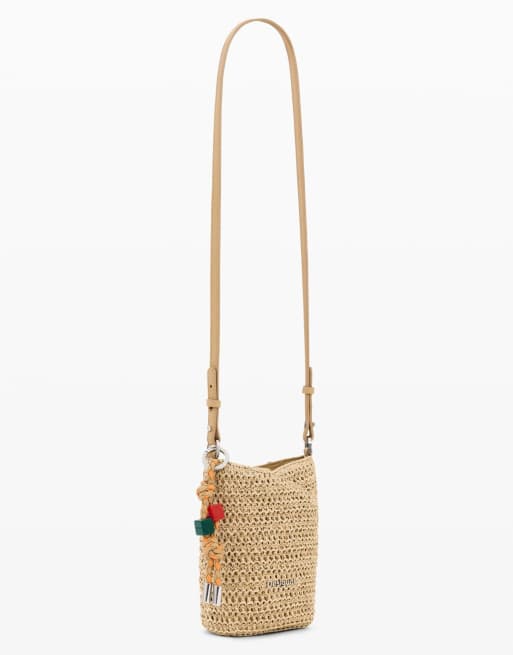 Desigual - Bandolera beis para el móvil con charms de rafia, 4 de 4