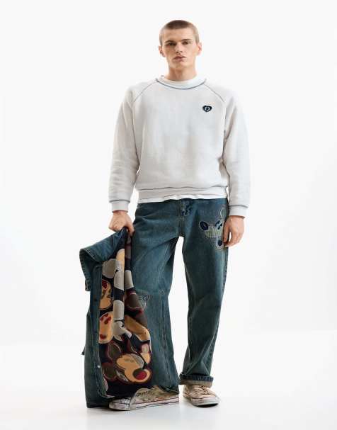 Desigual Basic knit sweatshirt in white - CREAM - view 1