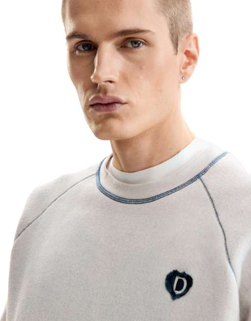 Desigual Basic knit sweatshirt in white - CREAM, 3 of 4