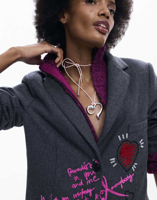 Desigual Blazer mit Kapuze in Grau, 2 von 3