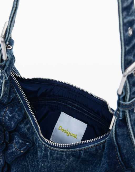Desigual - Blue - Borsa in denim blu, 3 di 4