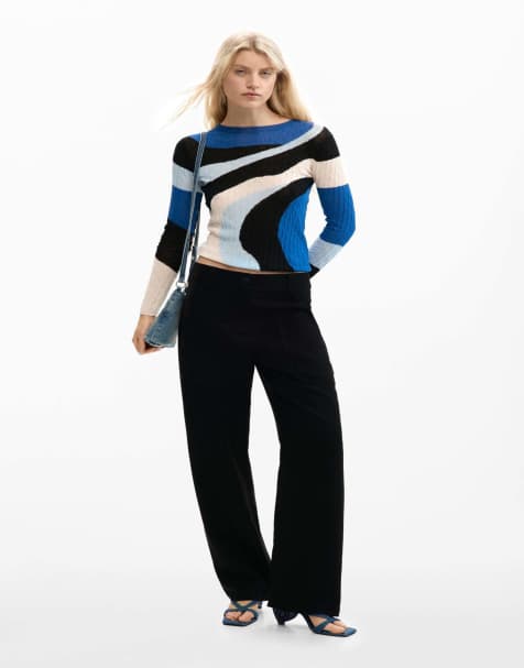 Desigual Blue knit sweater in blue - view 1