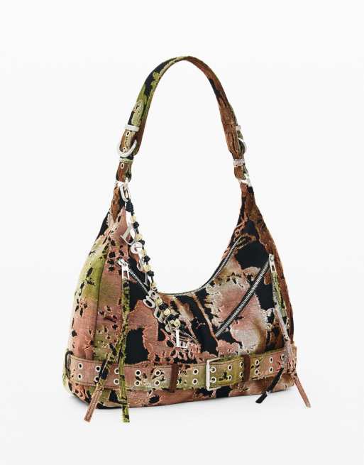 Desigual - Bolso grande de tela multicolor, 2 de 3