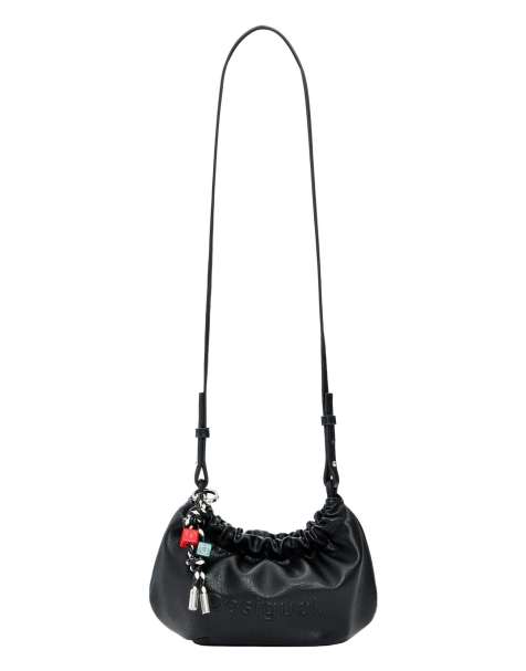 Desigual - Bolso mediano negro con logo - view 1