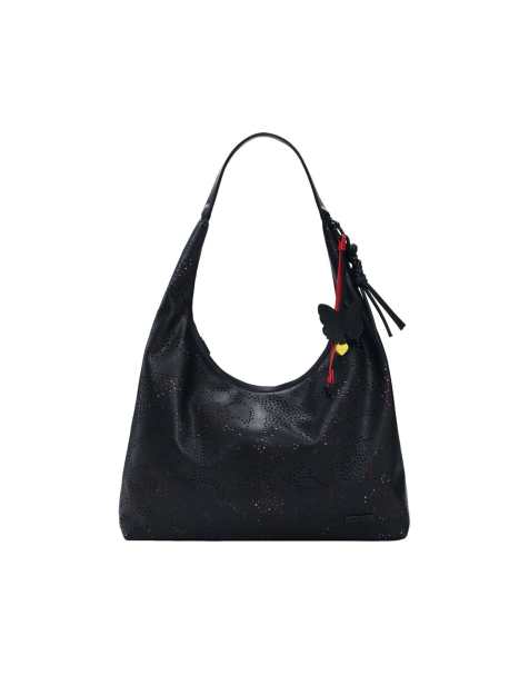 Desigual - Bolso mediano perforado en negro - view 1
