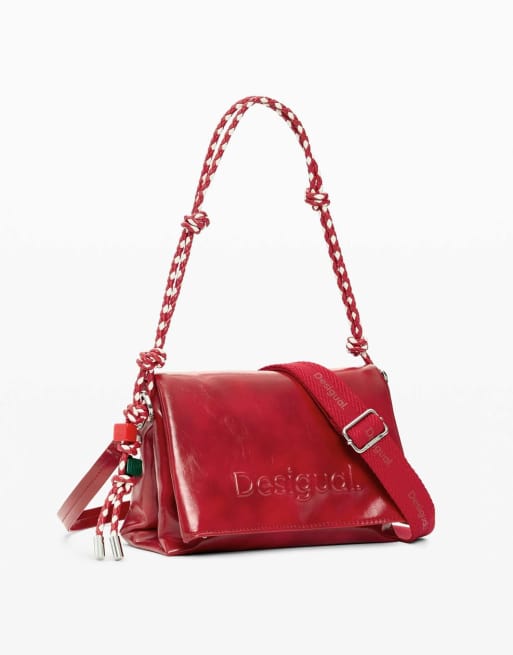 Desigual - Bolso mediano rojo con logo, 2 de 4