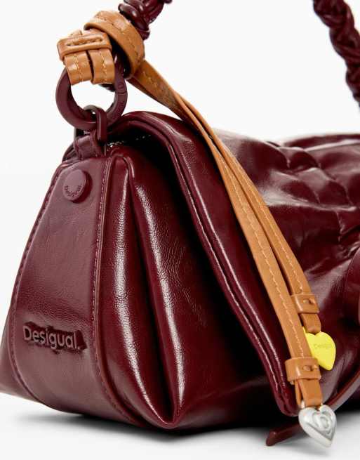 Desigual - Bolso pequeño rojo brillante con lazo, 4 de 4