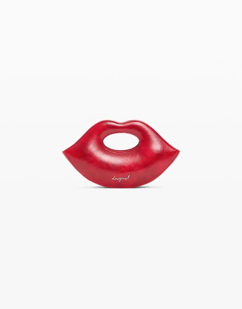 Desigual - Bolso pequeño rojo en forma de labios - view 1