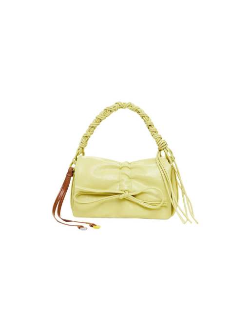 Desigual - Bolso pequeño verde brillante con lazo, 2 de 4