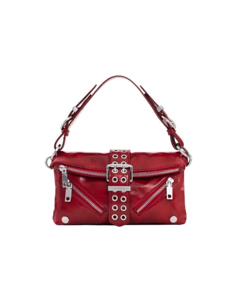 Desigual - Bolso rojo efecto cuero con hebilla - view 1