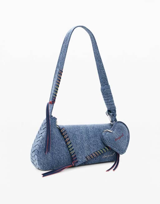 Desigual - Bolso vaquero azul con bordados, 2 de 4