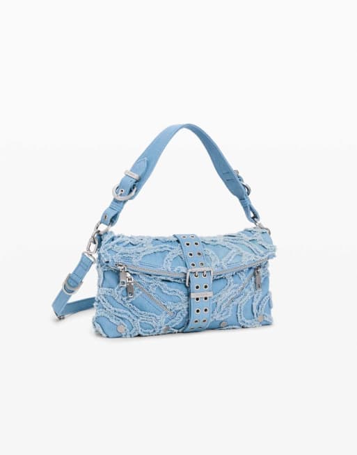 Desigual - Bolso vaquero azul con bordados, 2 de 4