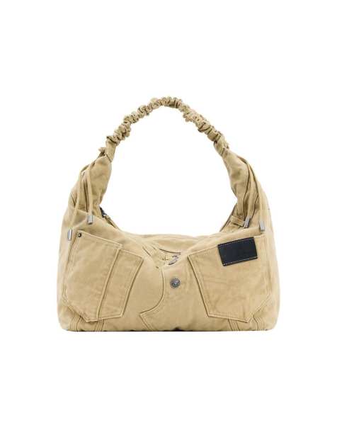 Desigual - Bolso vaquero grande color crema - view 1