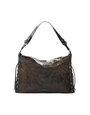 Desigual Donna Marrone Borsa A Spalla Grande, Poliuretano, U - Immagine 4