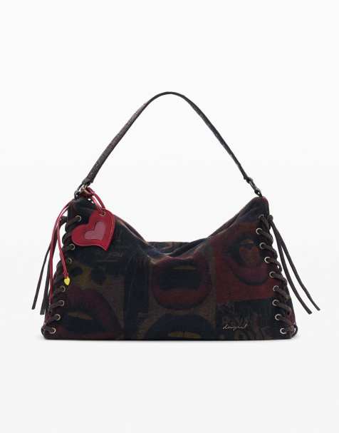 Desigual - Borsa grande nera con stampa di graffiti - view 1