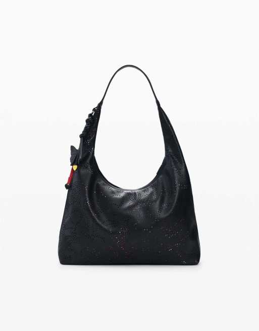 Desigual borsa media traforata nera, 2 di 4