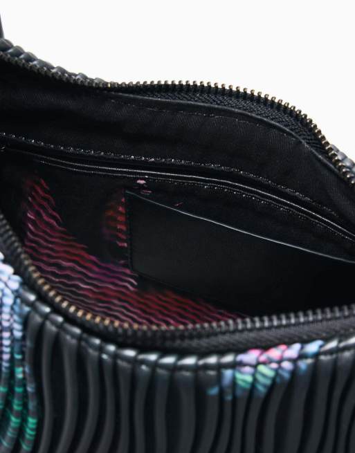 Desigual borsa ovale media testurizzata nera, 3 di 4
