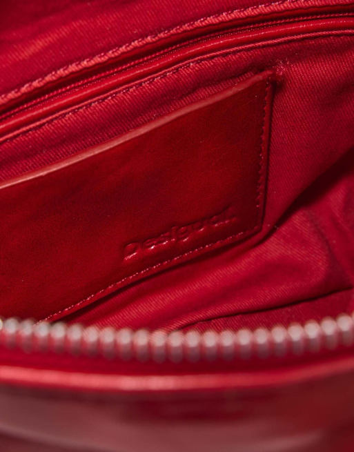 Desigual Buckle bag leather effect in red, 3 of 4