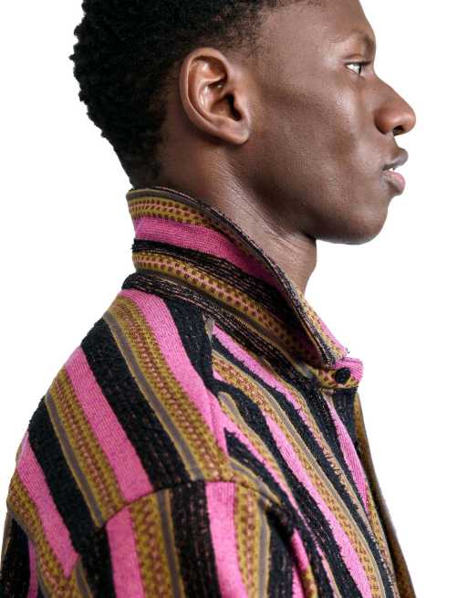 Desigual camicia a righe bicolore rosa, 3 di 4