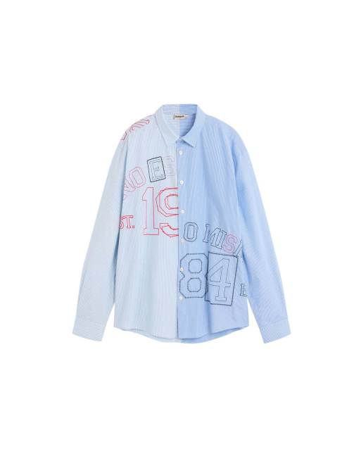 Desigual - Camicia ricamata blu, 4 di 4