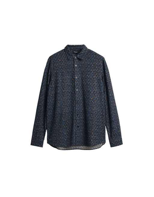 Desigual - Camisa azul bordada, 4 de 4