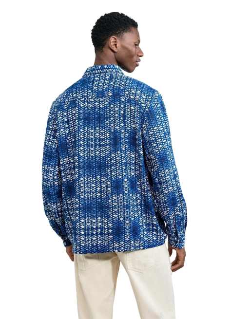 Desigual - Camisa azul con estampado geométrico, 2 de 4