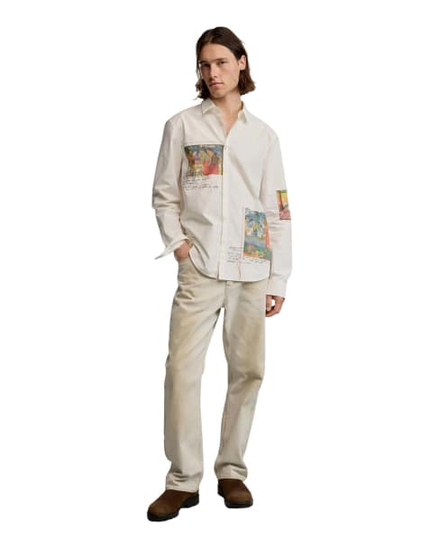 Desigual - Camisa blanca con estampado de Gaugin - view 1