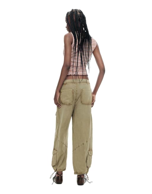Desigual Cargo pants in sand, 2 of 4