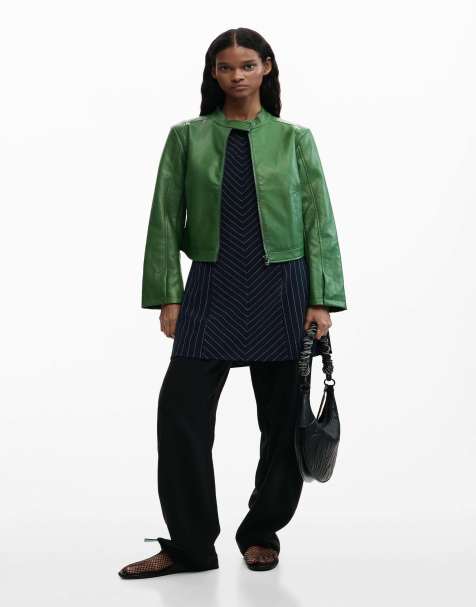 Desigual - Chaqueta verde de cuero sintético - view 1