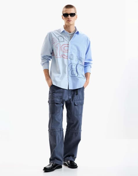 Desigual - Chemise brodée - Bleu - view 1