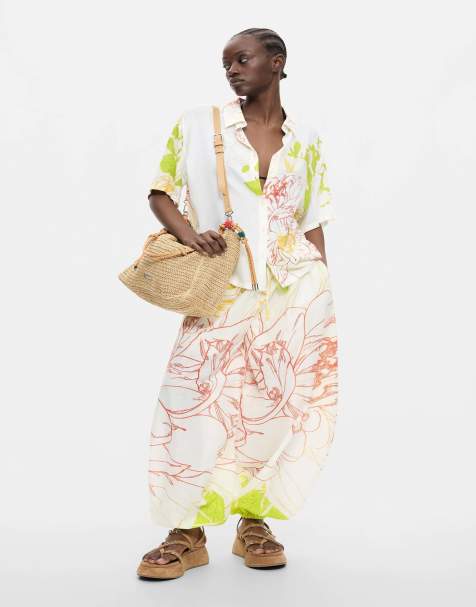 Desigual - Chemise manches courtes à fleurs - Blanc - view 1