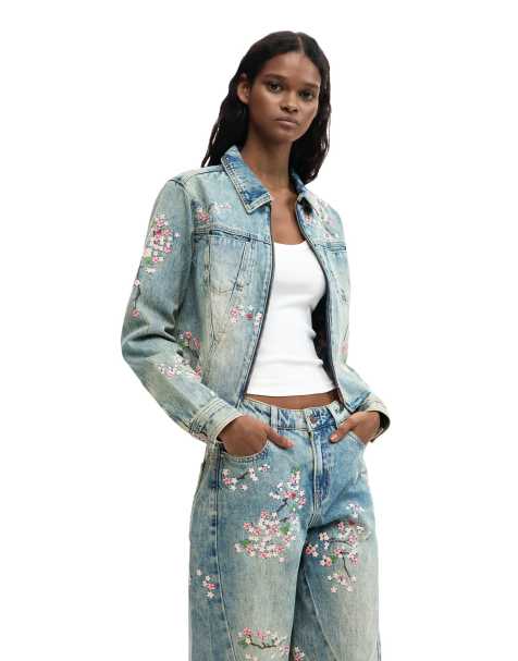 Desigual - Conjunto vaquero con bordado floral - view 1