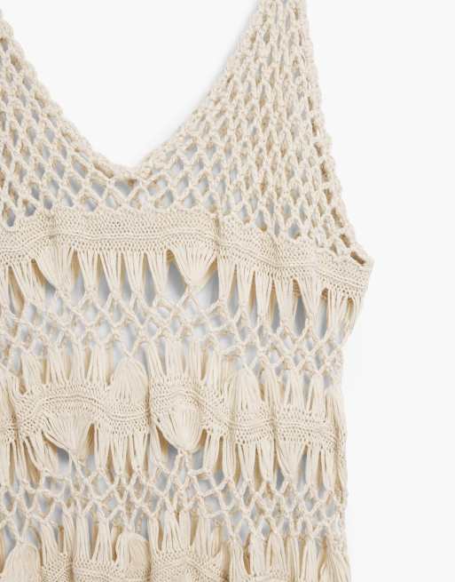 Desigual Crochet sarong with appliques in cream, 3 of 4