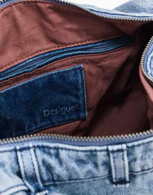 Desigual Denim bag pockets in blue, 3 of 4