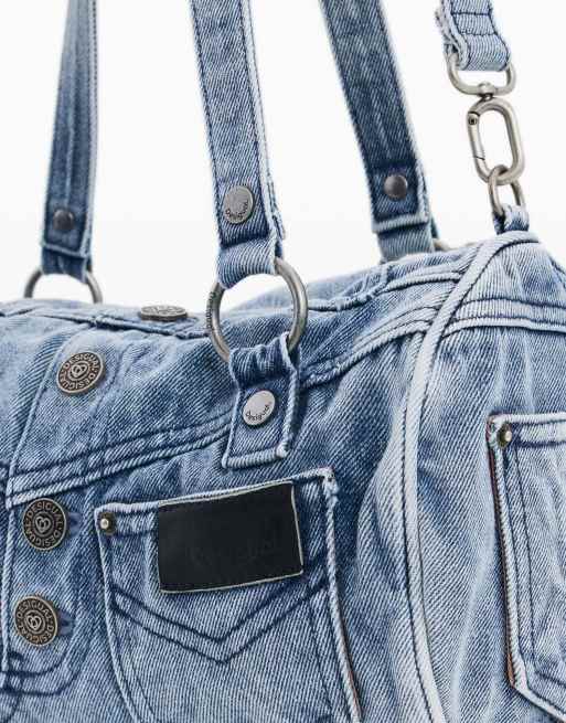Desigual Denim bag pockets in blue, 4 of 4