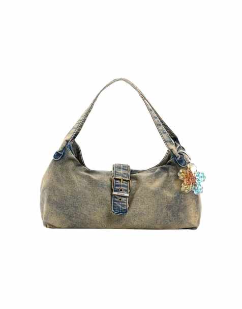 Desigual - Denim tas met hangertjes - view 1